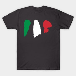 Italy Flag - Pencil Stroke Design T-Shirt